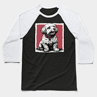 Retro Art Bichon Frisé Dog Lover Baseball T-Shirt